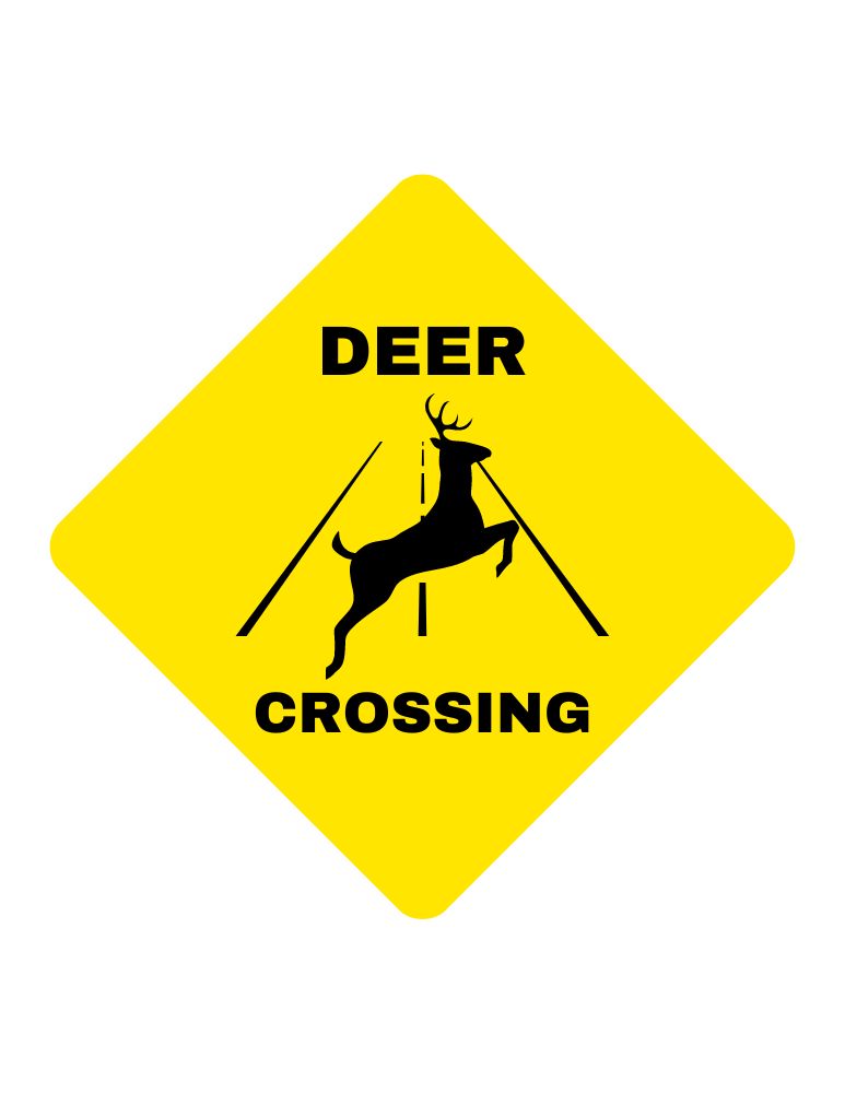 DEER CROSSING Printable Sign Many Printable...