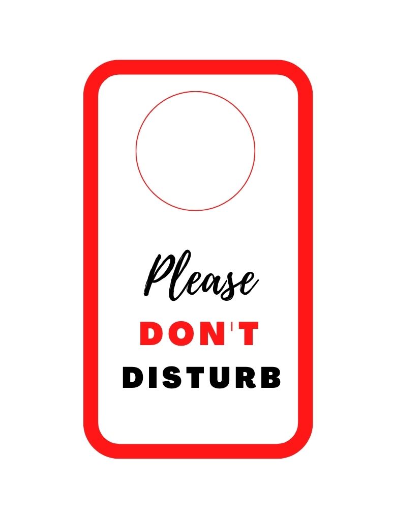 do not disturb printable door hanger sign preview