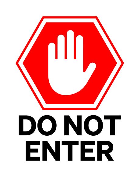 do not enter sign preview