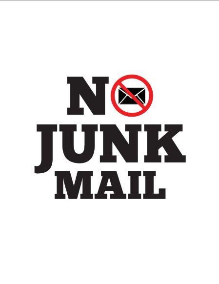 no junk mail sign preview