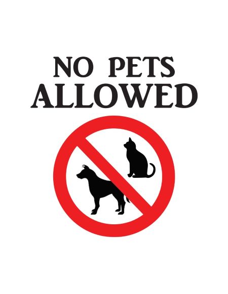 NO PETS ALLOWED Printable Sign Many Printable 