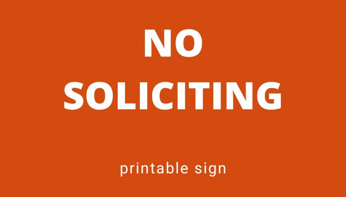 no soliciting featured image