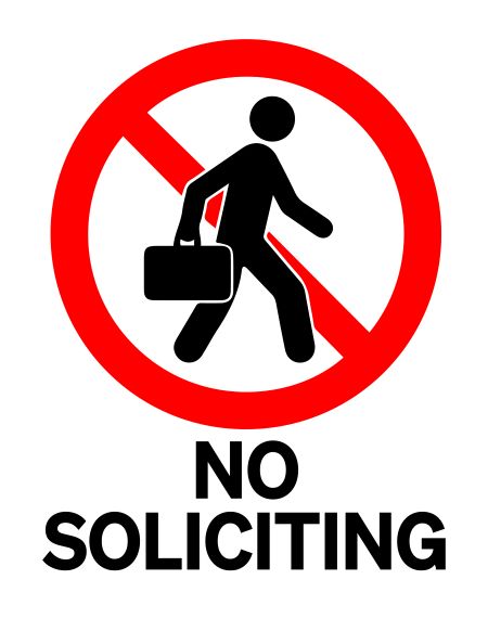 no soliciting sign preview