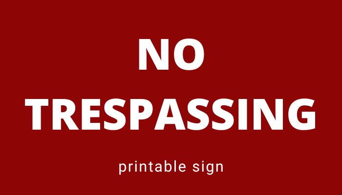 No Trespassing Printable Sign Many Printable 8794