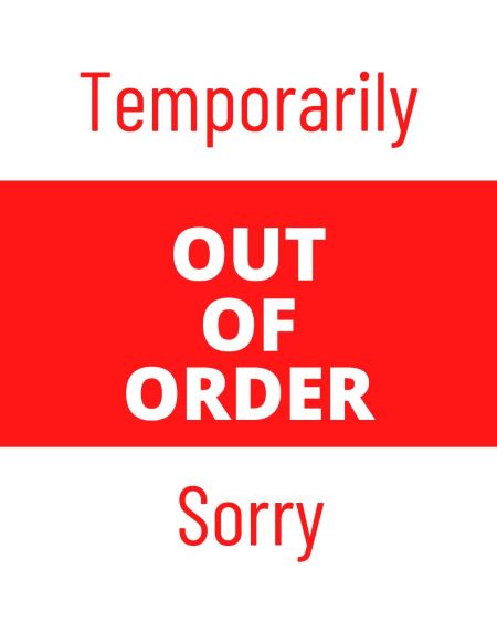 temporarily out of order printable sign on a white and red background preview