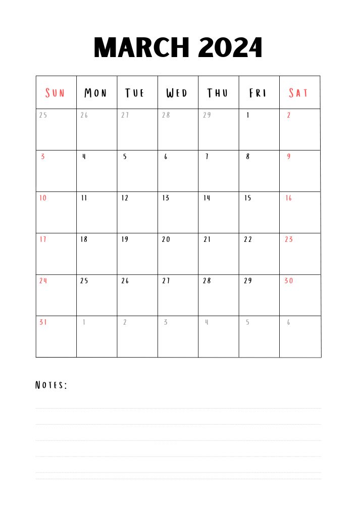 Free March 2024 Printable Calendars Many Printable...