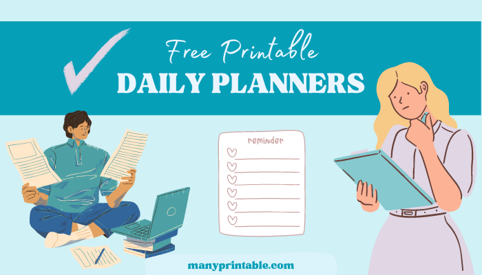 free printable daily planner collection